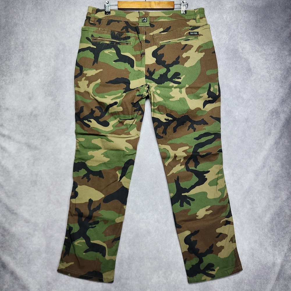 Tactical Distributors Carlos Ray Slim Chino Woodland Camo Pants Mens 36x30